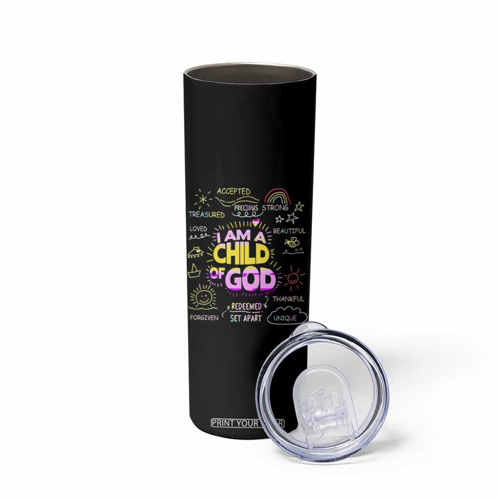 I Am A Child Of God Skinny Tumbler Retro Christian Jesus Faith TS02 Print Your Wear