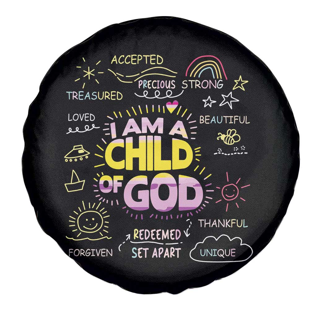I Am A Child Of God Spare Tire Cover Retro Christian Jesus Faith TS02 Print Your Wear