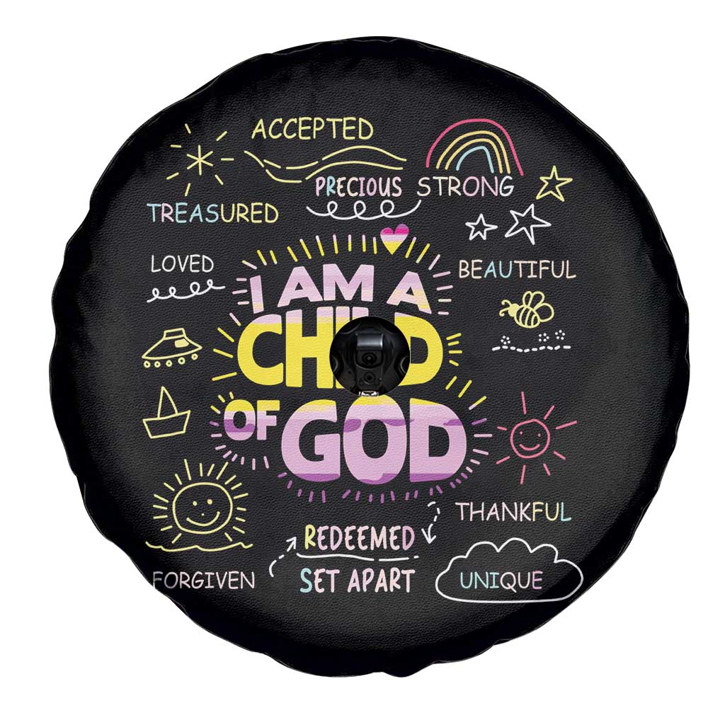 I Am A Child Of God Spare Tire Cover Retro Christian Jesus Faith TS02 Print Your Wear