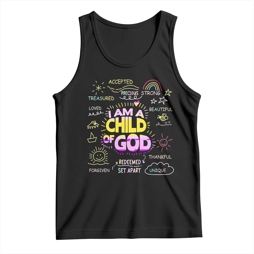 I Am A Child Of God Tank Top Retro Christian Jesus Faith TS02 Black Print Your Wear