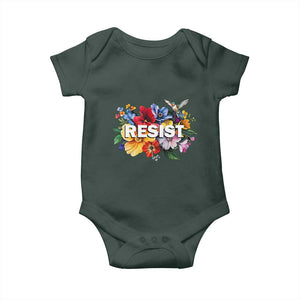 Resist Floral Baby Onesie Retro Botanical Graphic TS02 Print Your Wear