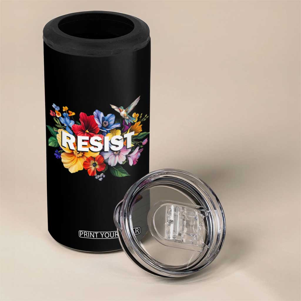 Resist Floral 4 in 1 Can Cooler Tumbler Retro Botanical Graphic TS02 Print Your Wear