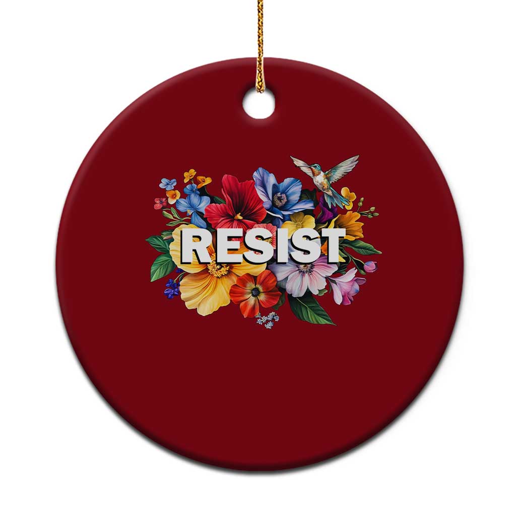 Resist Floral Ceramic Ornament Retro Botanical Graphic TS02 1pc Red Print Your Wear