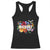 Resist Floral Racerback Tank Top Retro Botanical Graphic TS02 Black Print Your Wear