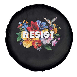 Resist Floral Spare Tire Cover Retro Botanical Graphic TS02 Print Your Wear