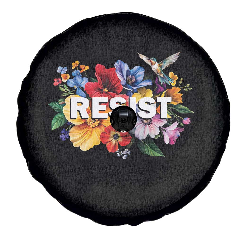 Resist Floral Spare Tire Cover Retro Botanical Graphic TS02 Print Your Wear