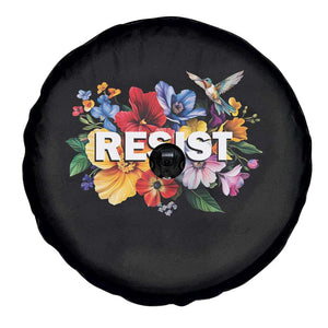 Resist Floral Spare Tire Cover Retro Botanical Graphic TS02 Print Your Wear