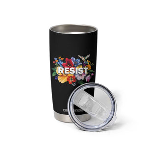 Resist Floral Tumbler Cup Retro Botanical Graphic TS02 Print Your Wear