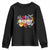 Resist Floral Youth Sweatshirt Retro Botanical Graphic TS02 Black Print Your Wear