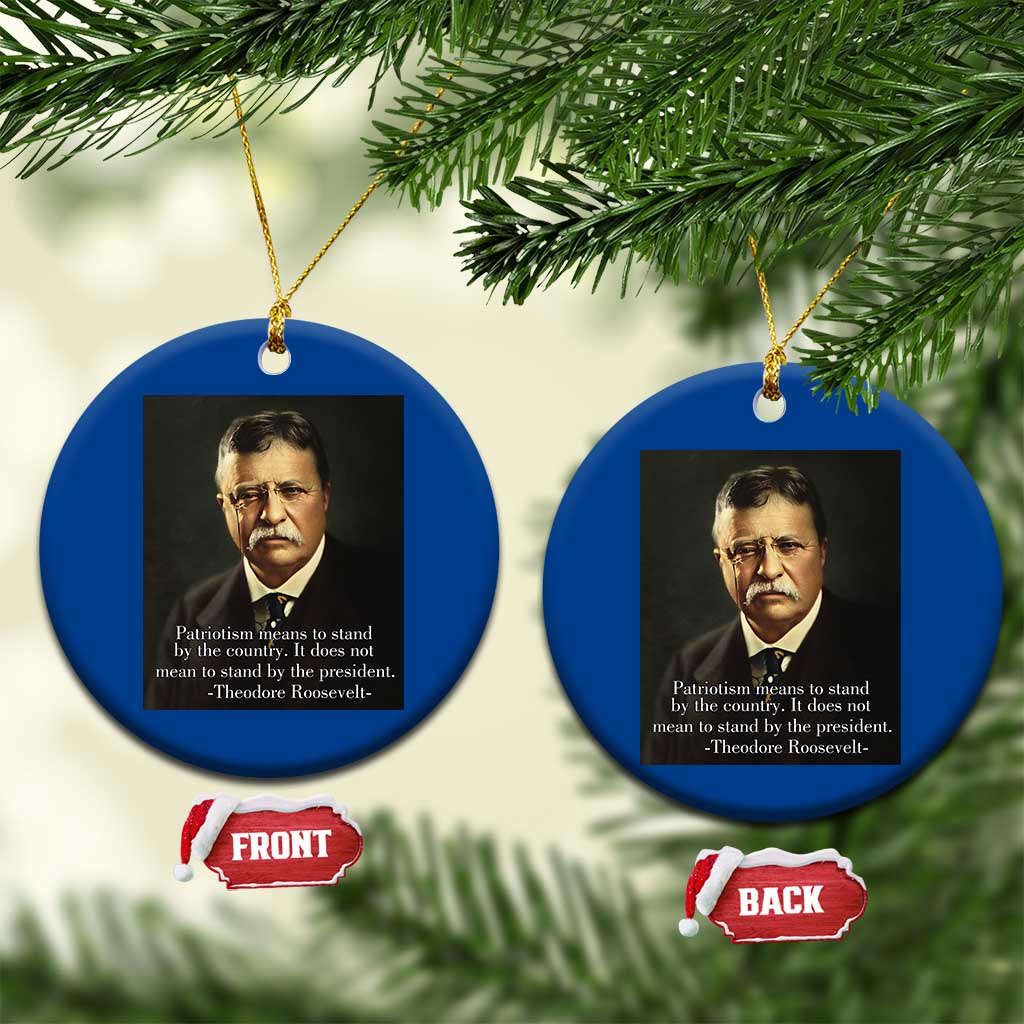 Theodore Teddy Roosevelt Patriotic Ceramic Ornament Patriotism Means To Stand By The Country TS02 1pc Blue Print Your Wear