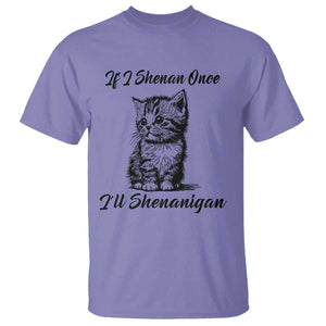 Cute Cat St Patricks Day T Shirt If I Shenan Once I'll Shenanigan TS02 Violet Print Your Wear