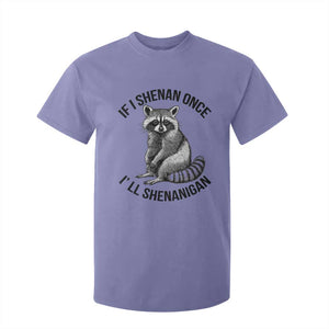 St Patricks Day Raccoon Meme T Shirt For Kid If I Shenan Once I'll Shenanigan TS02 Violet Print Your Wear