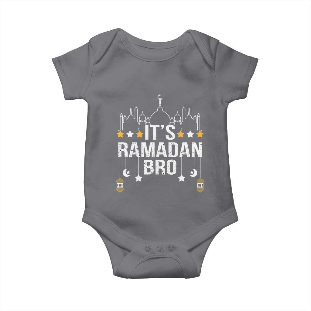 It's Ramadan Bro Baby Onesie Islamic Fasting Muslim TS02 Charcoal Print Your Wear