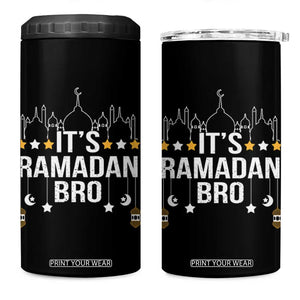 It's Ramadan Bro 4 in 1 Can Cooler Tumbler Islamic Fasting Muslim TS02 One Size: 16 oz Black Print Your Wear