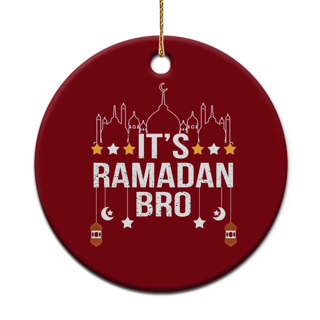 It's Ramadan Bro Ceramic Ornament Islamic Fasting Muslim TS02 1pc Red Print Your Wear
