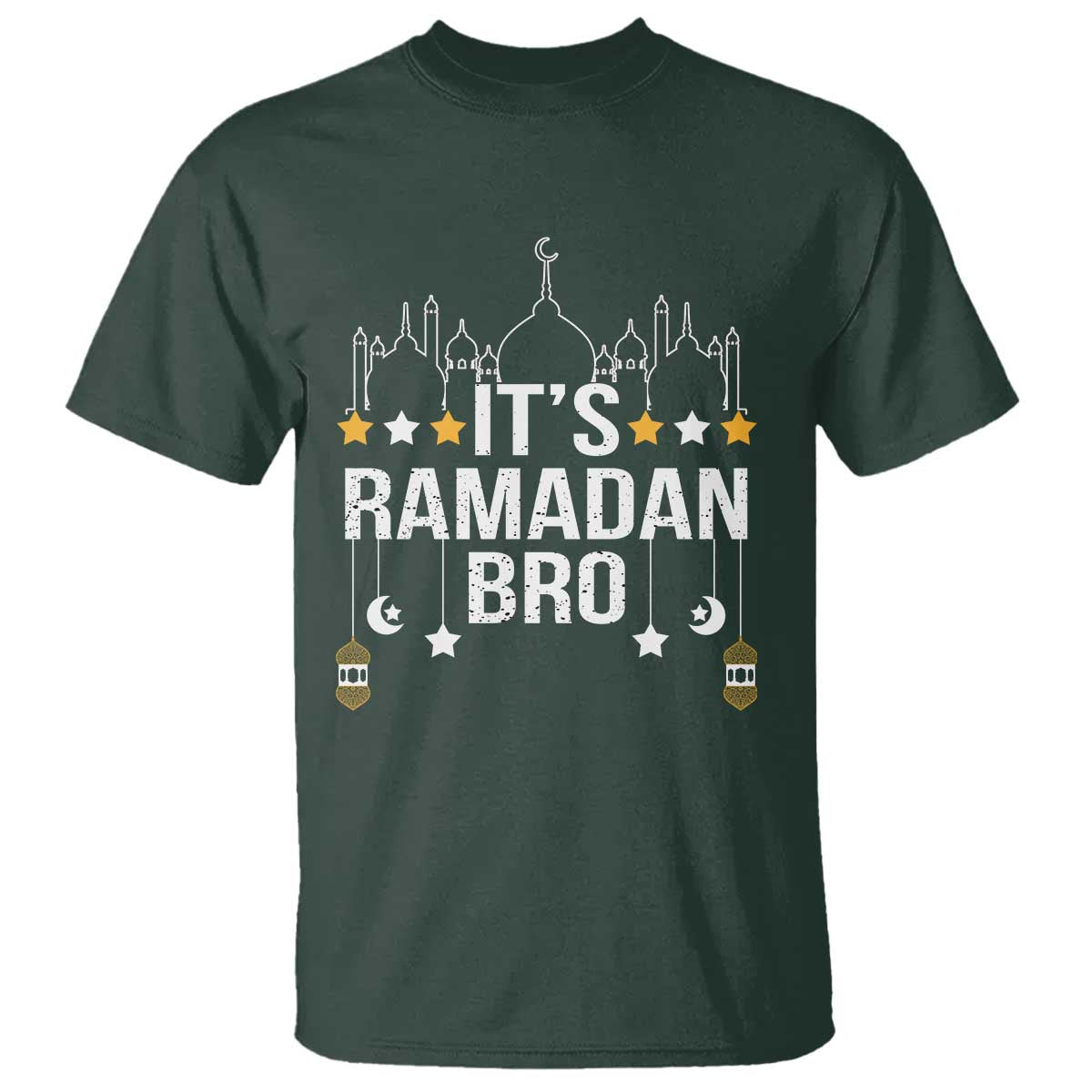 It's Ramadan Bro T Shirt Islamic Fasting Muslim TS02 Dark Forest Green Print Your Wear