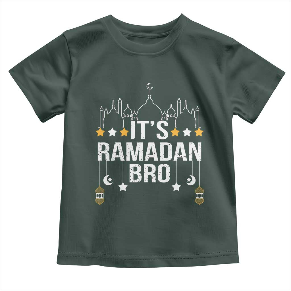 It's Ramadan Bro Toddler T Shirt Islamic Fasting Muslim TS02 Dark Forest Green Print Your Wear