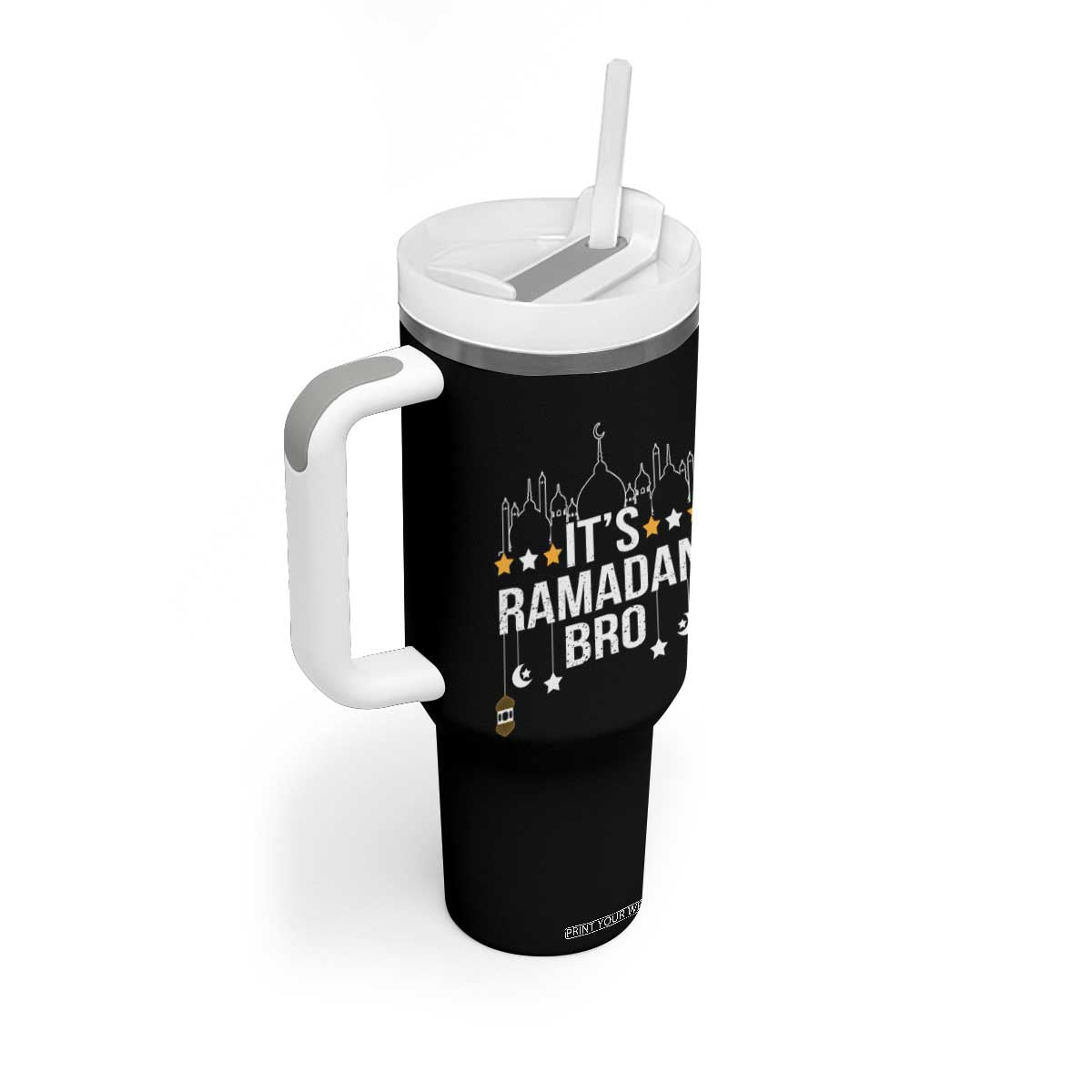It's Ramadan Bro Tumbler With Handle Islamic Fasting Muslim TS02 Print Your Wear