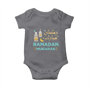 Ramadan Mubarak Muslim Baby Onesie TS02 Charcoal Print Your Wear