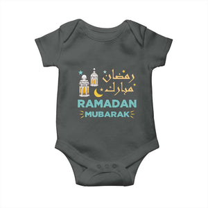 Ramadan Mubarak Muslim Baby Onesie TS02 Dark Heather Print Your Wear