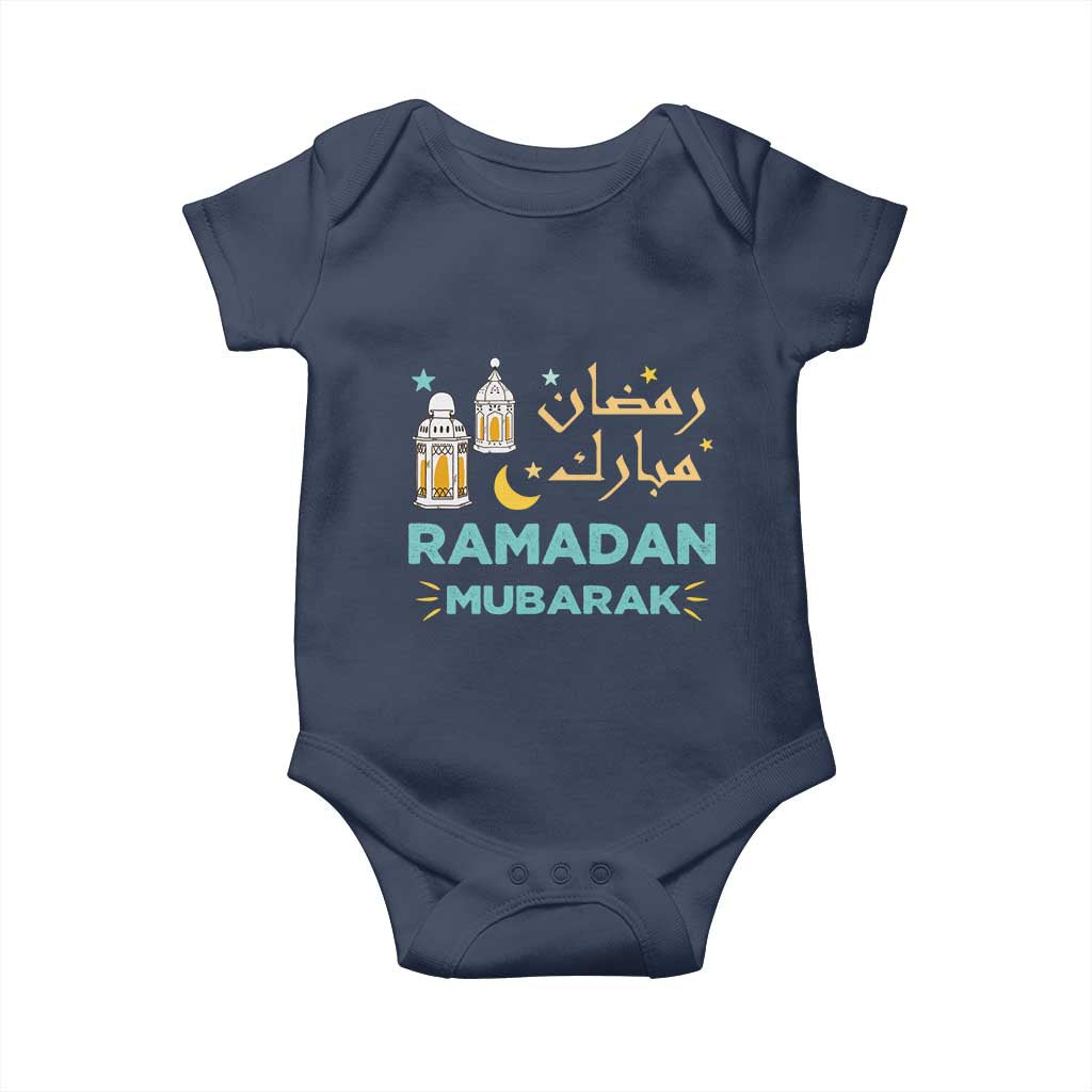 Ramadan Mubarak Muslim Baby Onesie TS02 Navy Print Your Wear