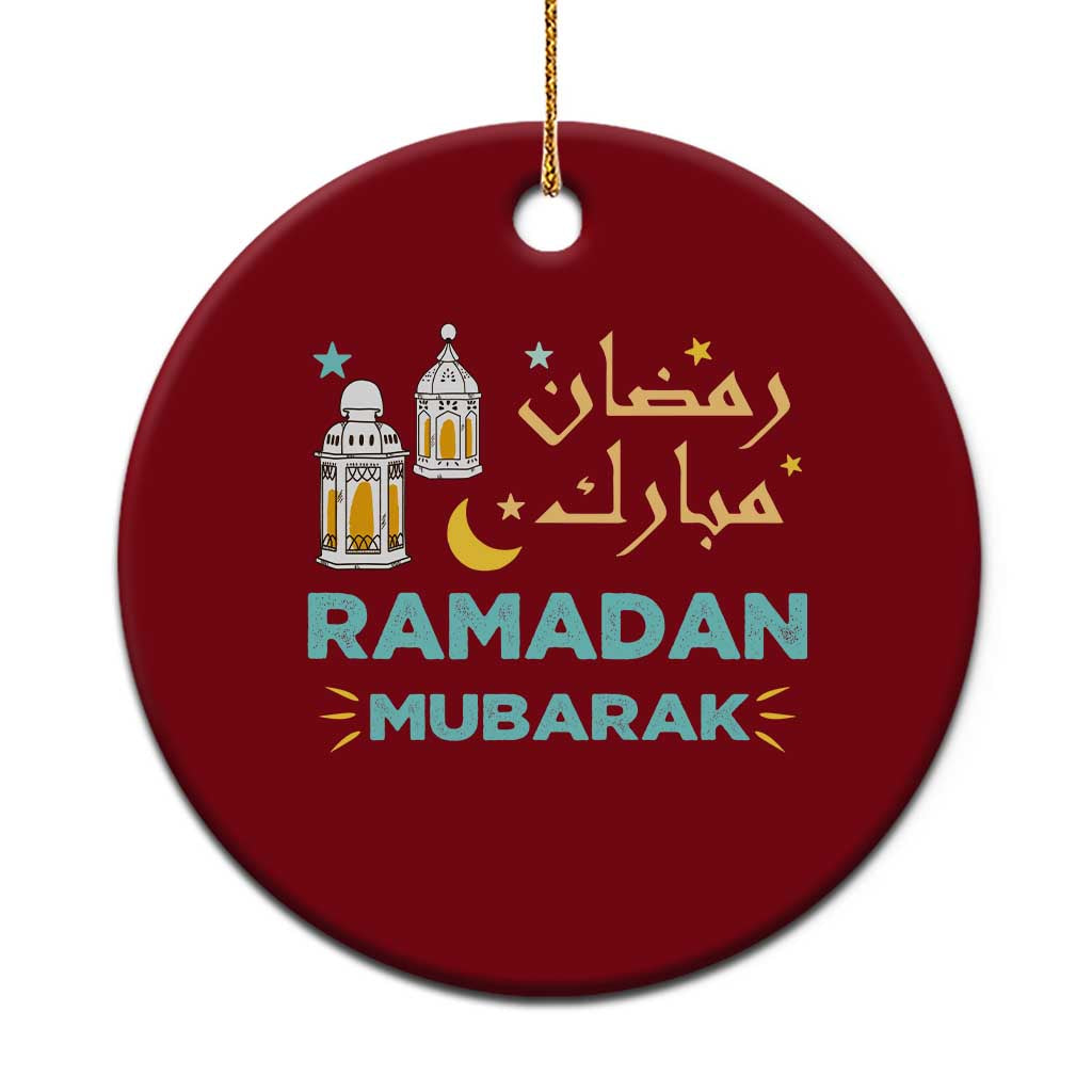 Ramadan Mubarak Muslim Ceramic Ornament TS02 1pc Red Print Your Wear