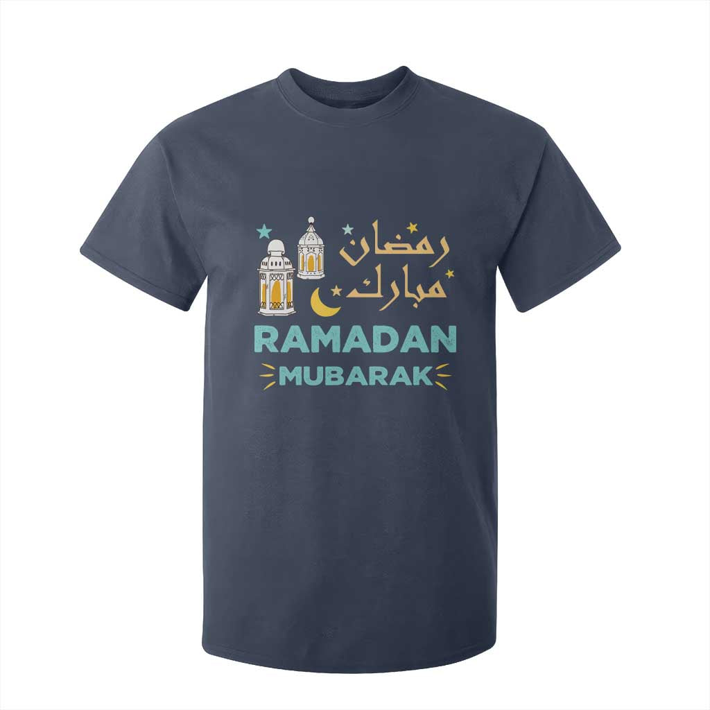 Ramadan Mubarak Muslim T Shirt For Kid TS02 Navy Print Your Wear