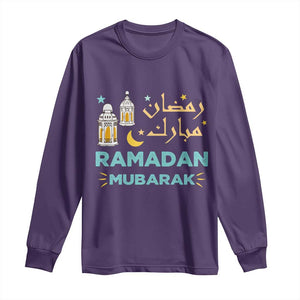 Ramadan Mubarak Muslim Long Sleeve Shirt TS02 Purple Print Your Wear