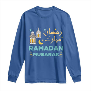 Ramadan Mubarak Muslim Long Sleeve Shirt TS02 Royal Blue Print Your Wear
