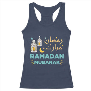 Ramadan Mubarak Muslim Racerback Tank Top TS02 Navy Print Your Wear