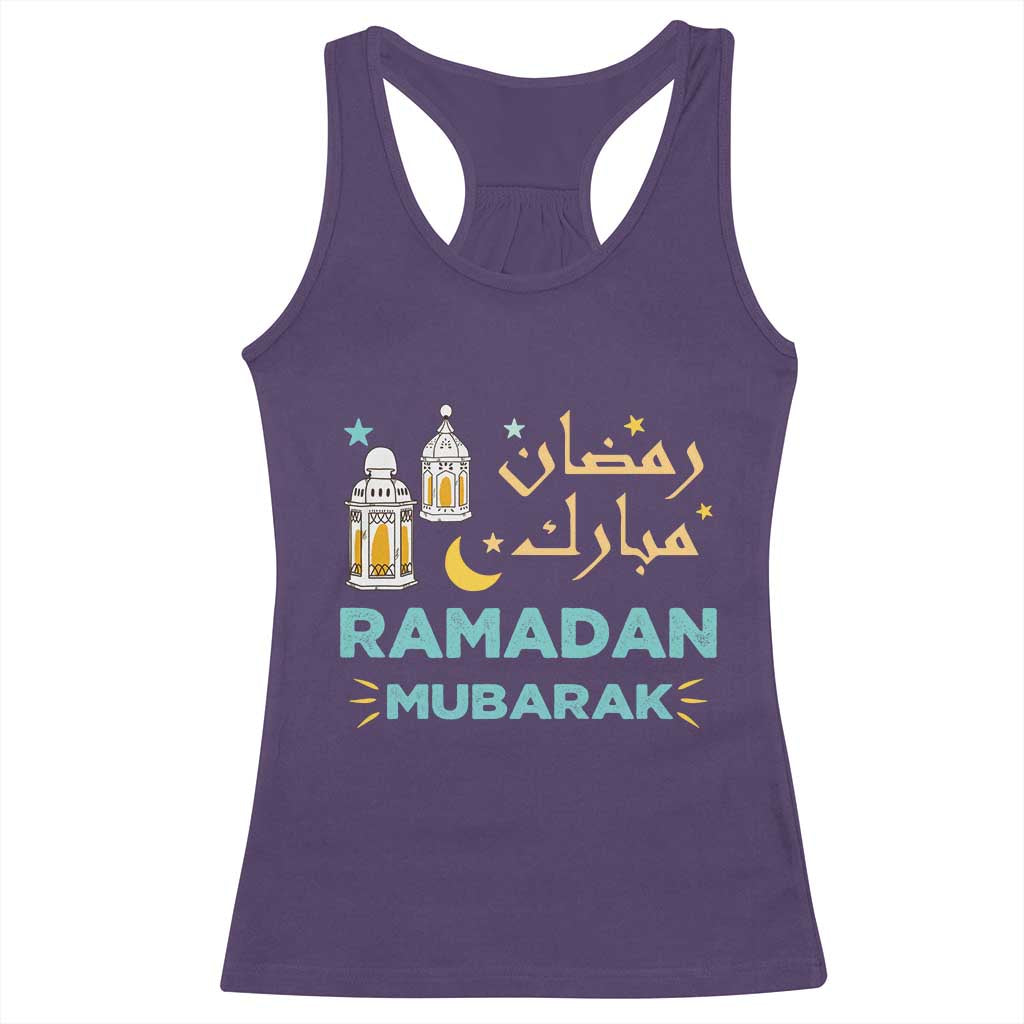 Ramadan Mubarak Muslim Racerback Tank Top TS02 Purple Print Your Wear