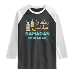 Ramadan Mubarak Muslim Raglan Shirt TS02 Black White Print Your Wear