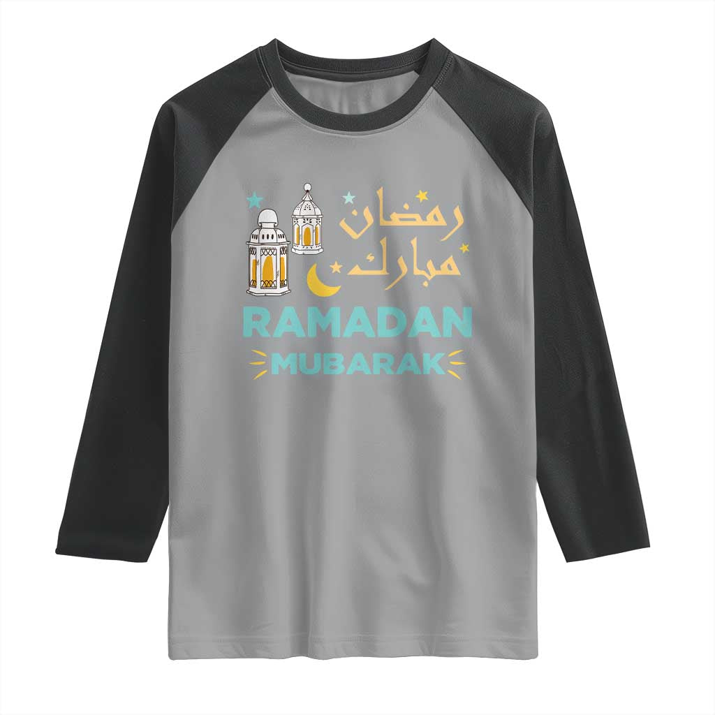 Ramadan Mubarak Muslim Raglan Shirt TS02 Sport Gray Black Print Your Wear