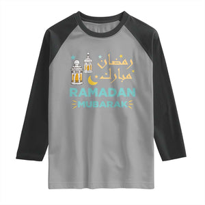 Ramadan Mubarak Muslim Raglan Shirt TS02 Sport Gray Black Print Your Wear