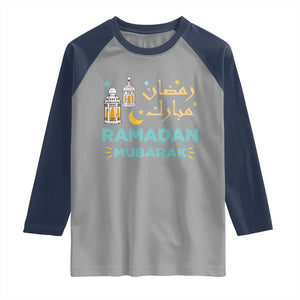Ramadan Mubarak Muslim Raglan Shirt TS02 Sport Gray Navy Print Your Wear
