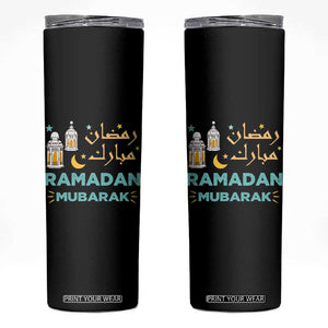 Ramadan Mubarak Muslim Skinny Tumbler TS02 Black Print Your Wear