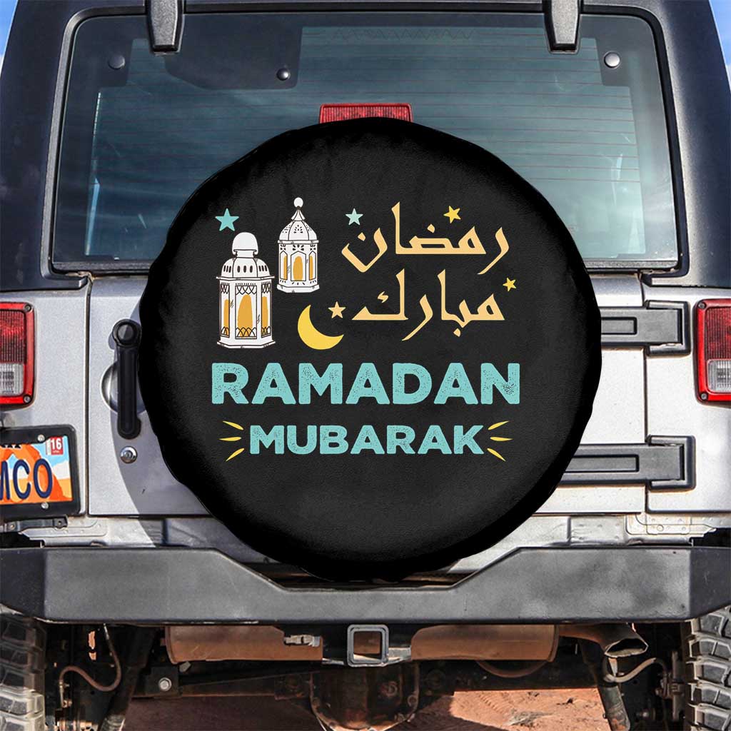 Ramadan Mubarak Muslim Spare Tire Cover TS02 No hole Black Print Your Wear