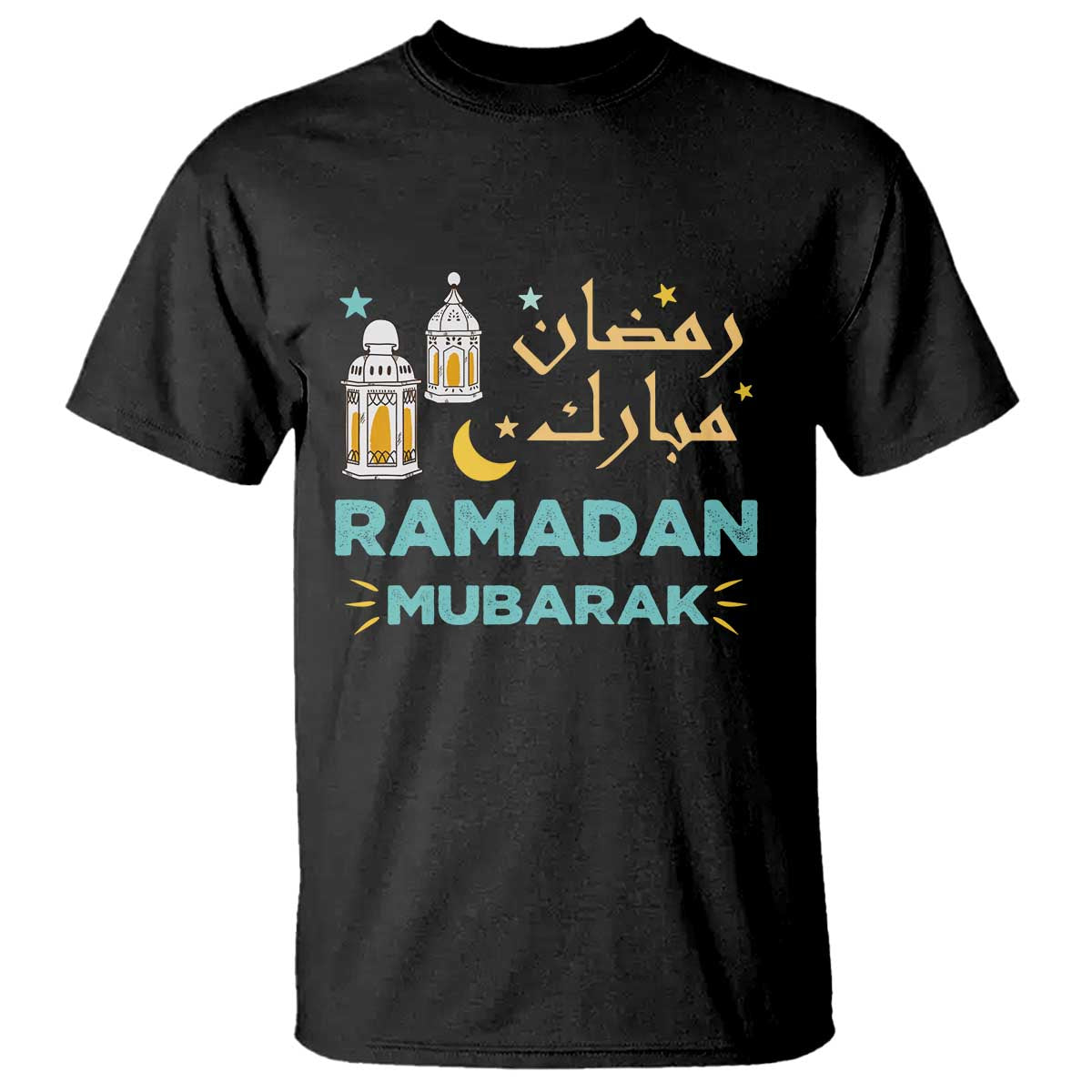 Ramadan Mubarak Muslim T Shirt TS02 Black Print Your Wear