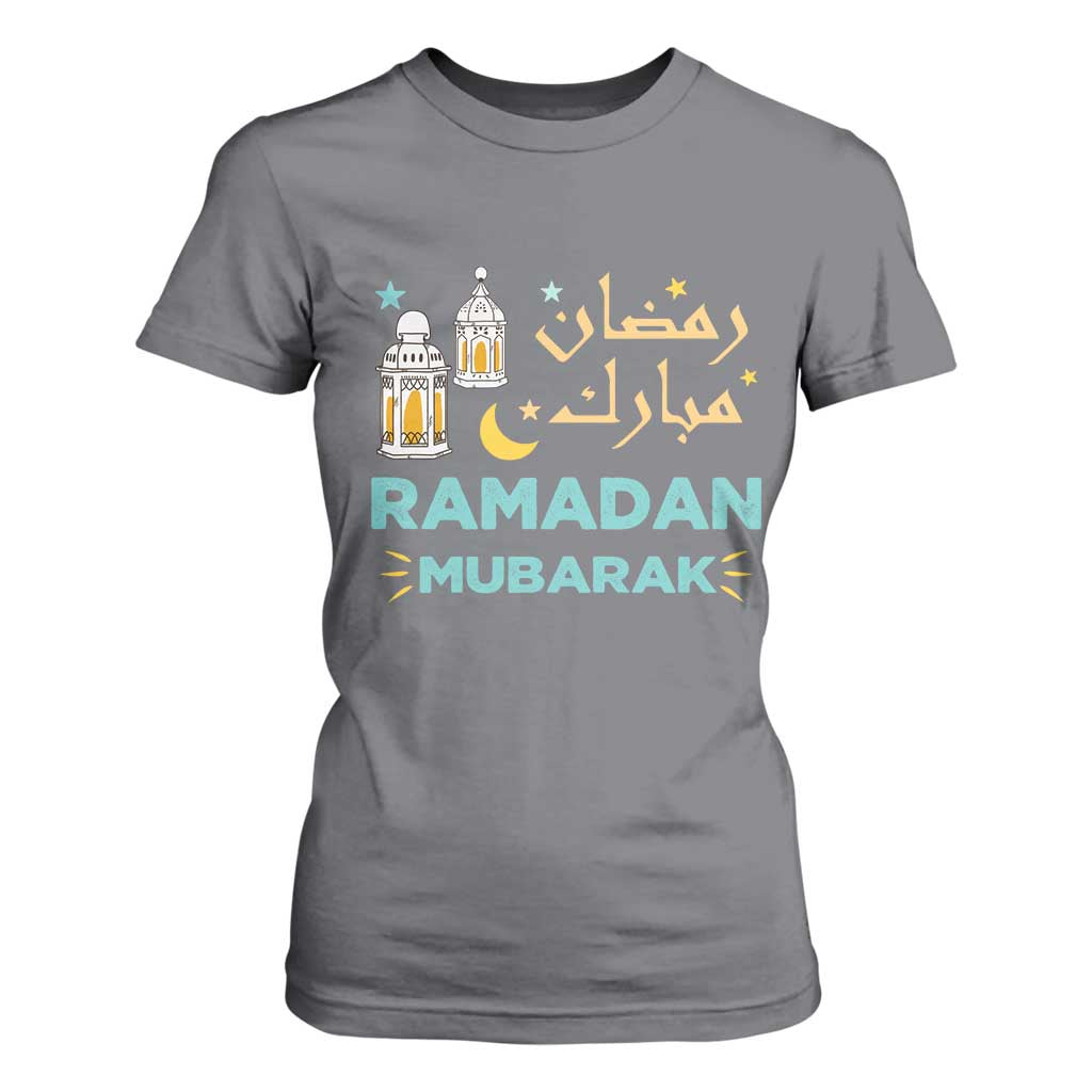 Ramadan Mubarak Muslim T Shirt For Women TS02 Charcoal Print Your Wear