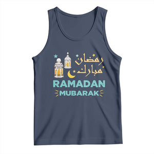 Ramadan Mubarak Muslim Tank Top TS02 Navy Print Your Wear