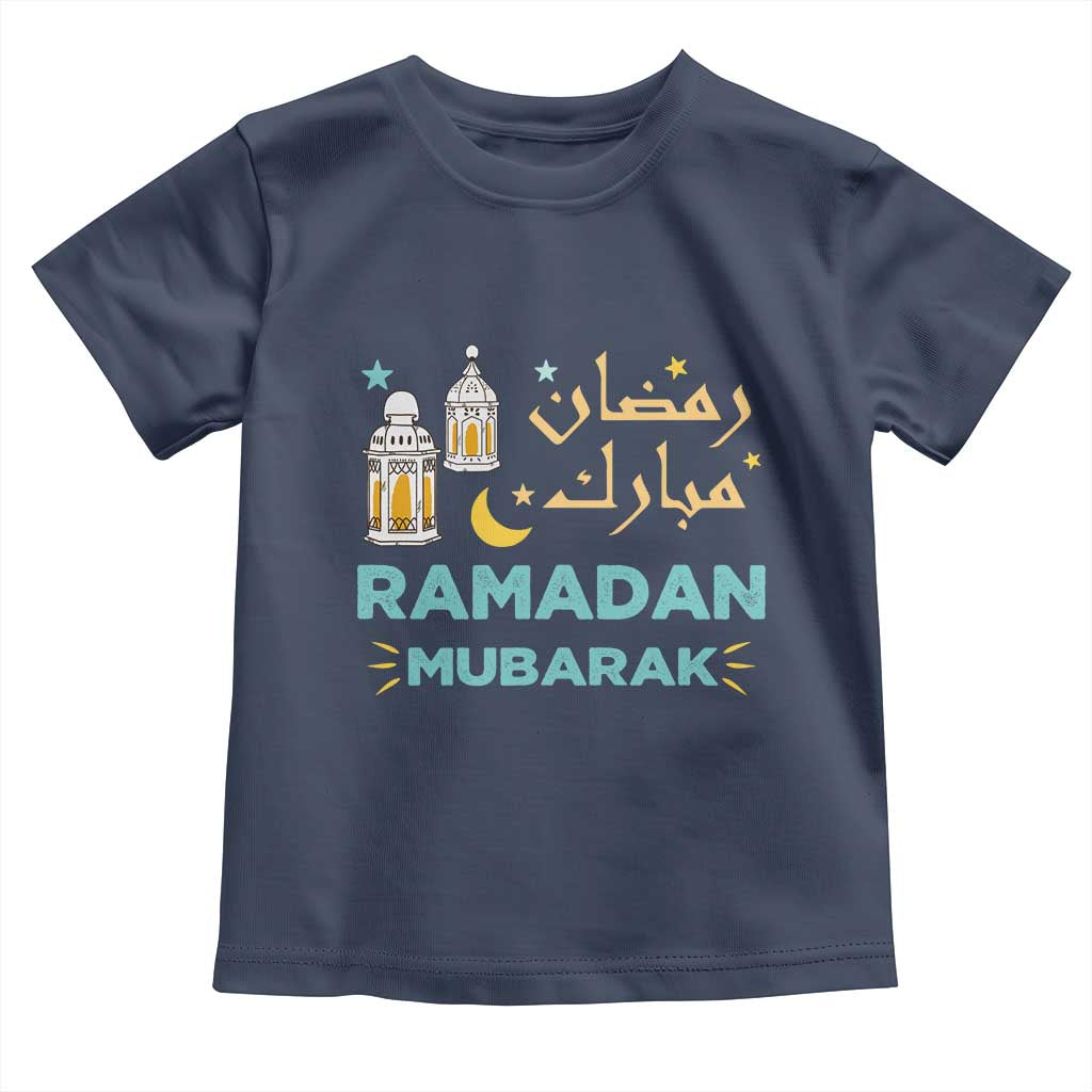 Ramadan Mubarak Muslim Toddler T Shirt TS02 Navy Print Your Wear
