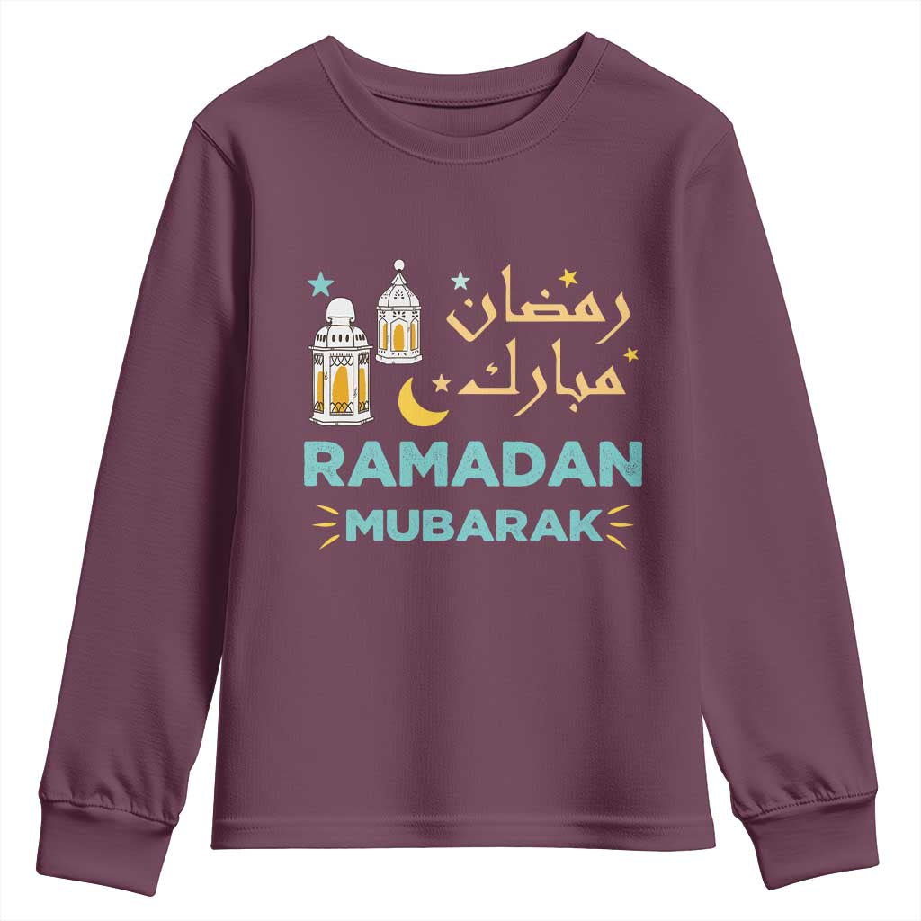 Ramadan Mubarak Muslim Youth Sweatshirt TS02 Maroon Print Your Wear