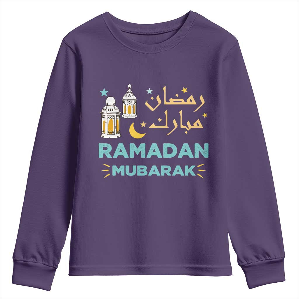 Ramadan Mubarak Muslim Youth Sweatshirt TS02 Purple Print Your Wear