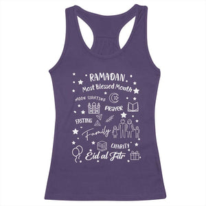 Ramadan Blessed Month Racerback Tank Top Muslim Islamic Ramadhan Eid al Fitr TS02 Purple Print Your Wear