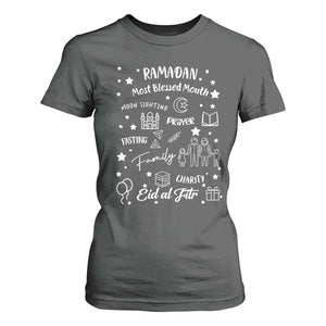 Ramadan Blessed Month T Shirt For Women Muslim Islamic Ramadhan Eid al Fitr TS02 Dark Heather Print Your Wear