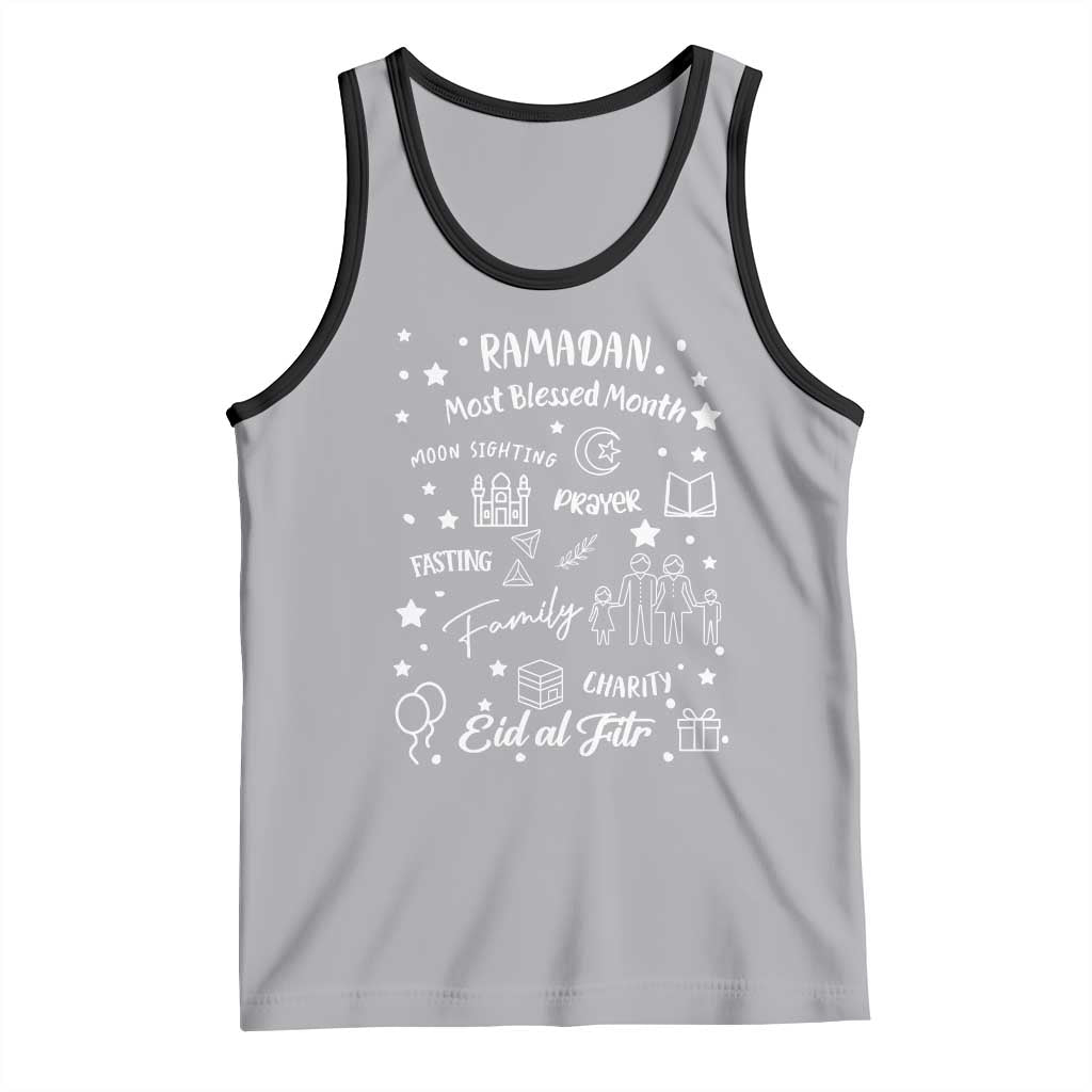 Ramadan Blessed Month Tank Top Muslim Islamic Ramadhan Eid al Fitr TS02 Athletic Heather Black Print Your Wear