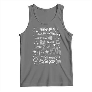 Ramadan Blessed Month Tank Top Muslim Islamic Ramadhan Eid al Fitr TS02 Black Heather Print Your Wear