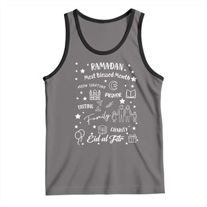 Ramadan Blessed Month Tank Top Muslim Islamic Ramadhan Eid al Fitr TS02 Deep Heather Black Print Your Wear