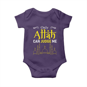 Only Allah Can Judge Me Baby Onesie Islamic Muslim Ramadan Eid TS02 Purple Print Your Wear