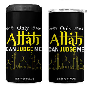 Only Allah Can Judge Me 4 in 1 Can Cooler Tumbler Islamic Muslim Ramadan Eid TS02 One Size: 16 oz Black Print Your Wear